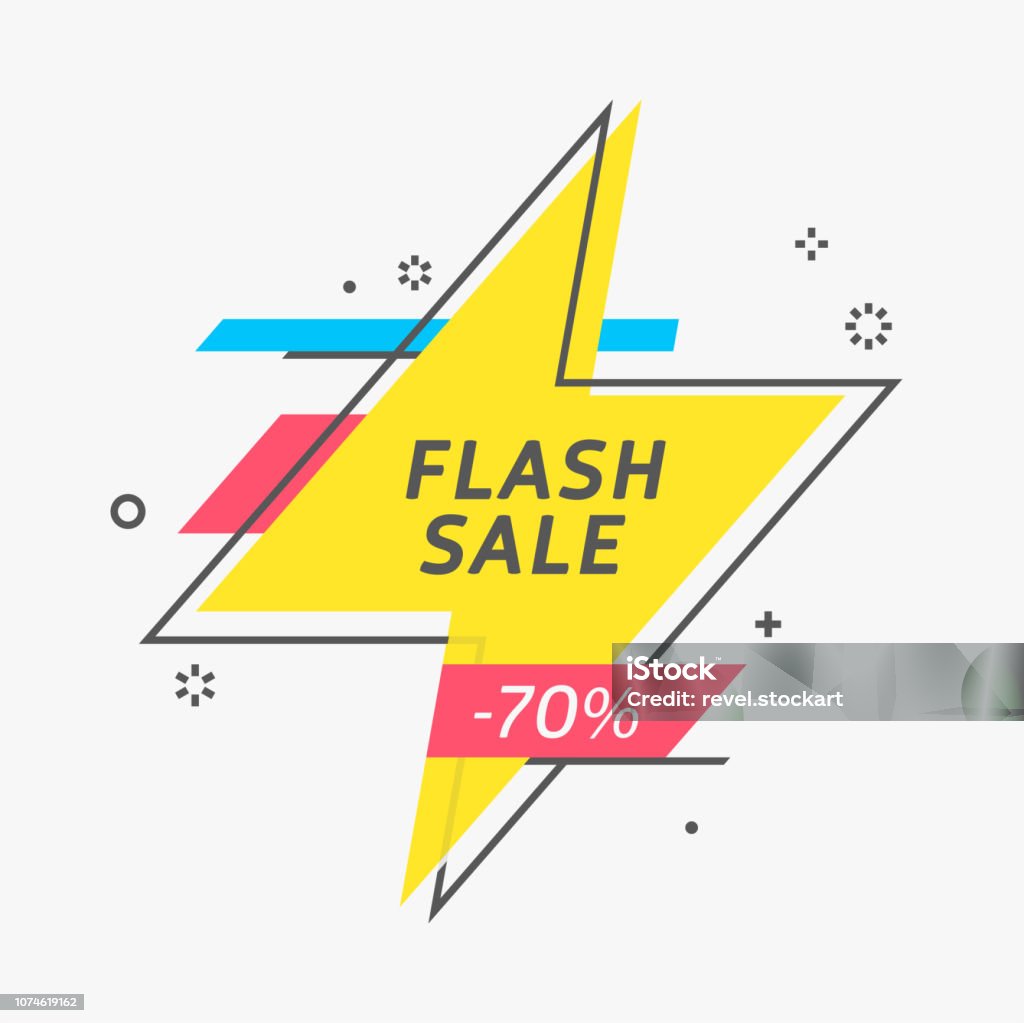 Flash Ribbon Sticker Flash Ribbon Banner Scroll Price Tag Sticker Badge Stock Illustration ...