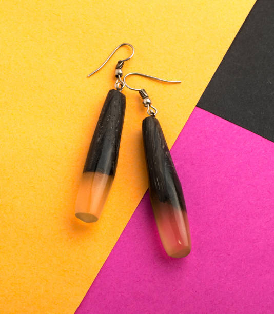 istock Earrings with Wood and Crystal 1074621102