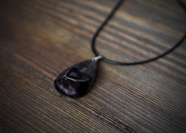 istock Jewelery Pendant with Dark Crystal 1074621138