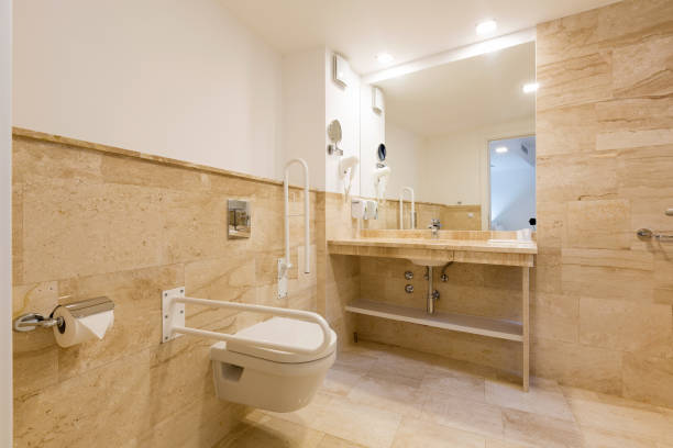 istock Interior of a hotel bathroom 1074625104