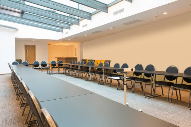 istock Interior of a conference room in a modern hotel 1074628868