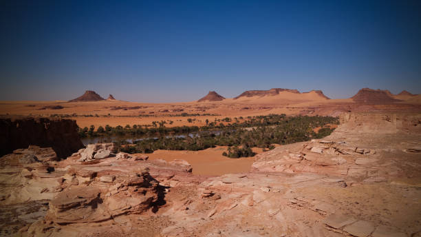 istock Panoramic view to Teguedei lake at the Ennedi, Chad 1074629194