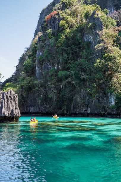 istock Kajaking through the calm sea in El Nido, Philippines 1074635910