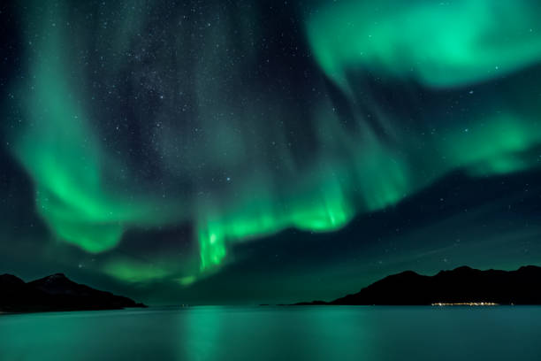 istock Aurora Borealis - northern lights - View from Grotfjord - Kwaloya - 1074640010