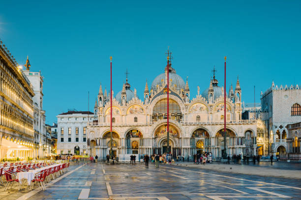 istock Venice, Italy - Basilica di San Marco at sunset. 1074640460