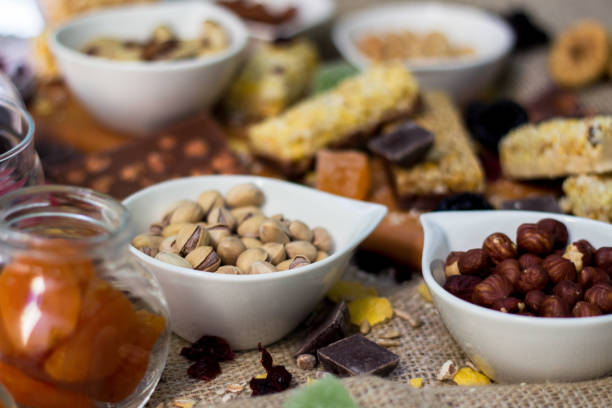 istock Granola bars with healthy nuts and dried fruits 1074642230