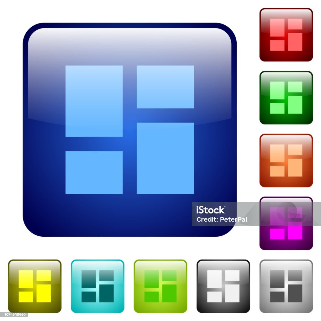 Admin Button Color Admin Dashboard Panels Color Square Buttons Stock Illustration ...
