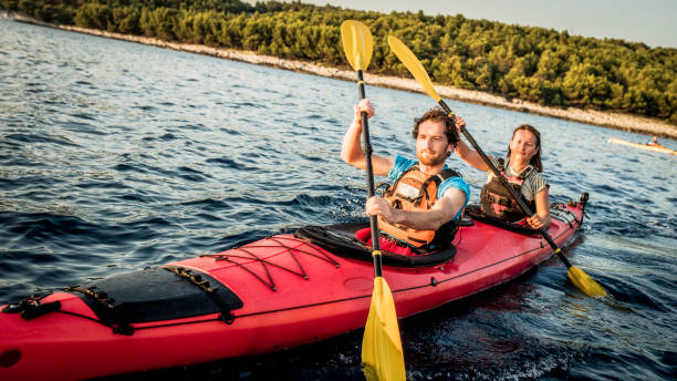 istock Couple in a kayak 1074651394