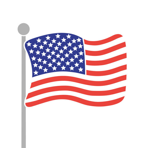 United States Of America Flag Stock Illustration - Download Image Now -  American Flag, Cartoon, Illustration - iStock