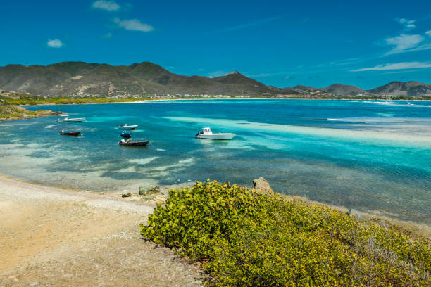 Boats in the Bay at St. Maarten.