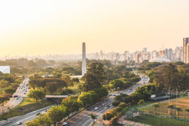 View of the urban city of São Paulo stock photo