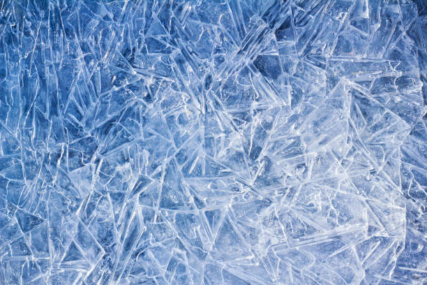 istock Closeup of natural blue ice 1074691102