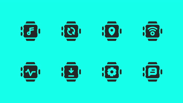 Smart Watch Icons - Vector Animate