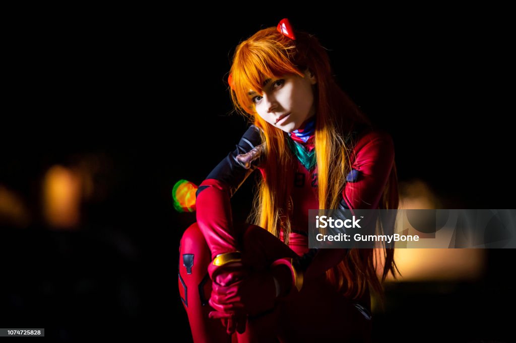 Young attractive girl dressed up at night Young attractive girl dressed up at night wearing a costume Cosplay Stock Photo