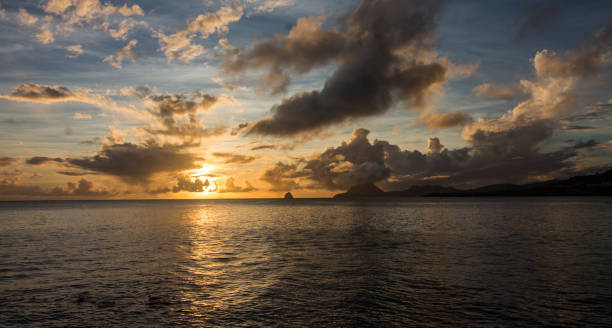 istock Le Diamant sunset, Martinique 1074737752