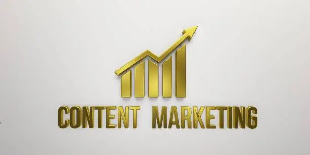 Content Marketing banner in two colors with texture background