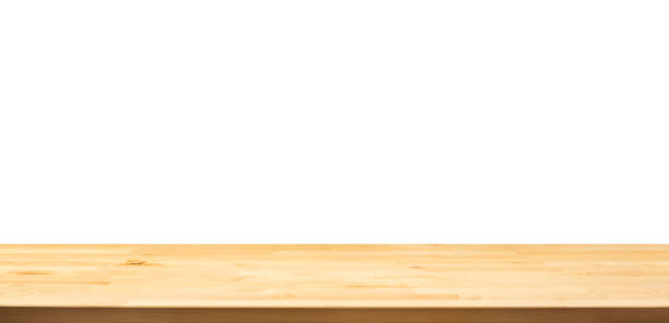 istock Real nature wood table top texture on white background.For create product display or design key visual layout 1074744576