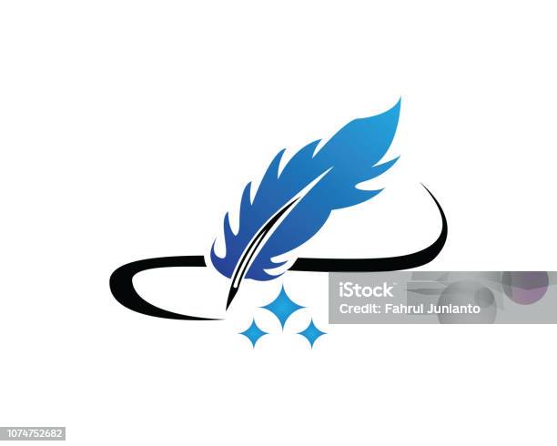 Fether Pan Writing Feather Pen Write Template Stock Illustration - Download Image Now ...