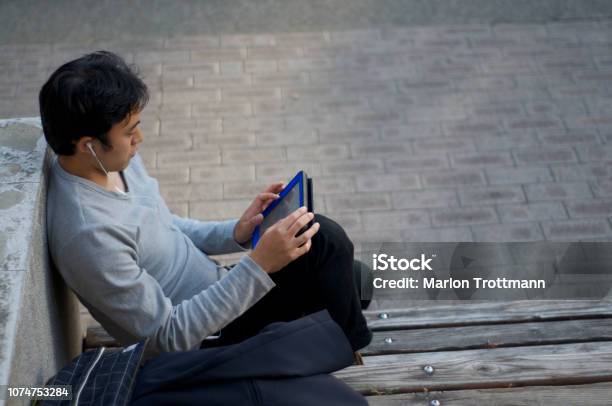 Man With His Ipad Stock Photo - Download Image Now - Adult, Adults Only, Business