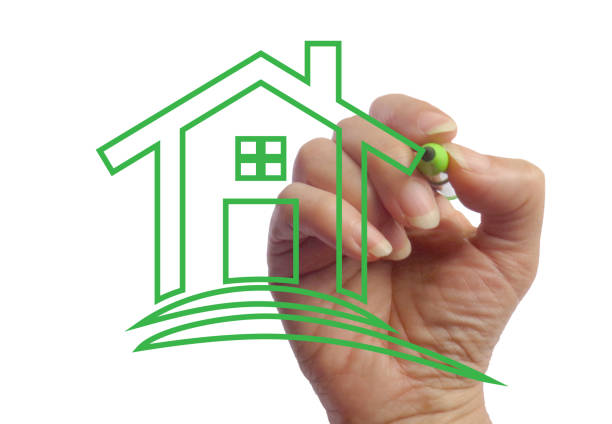 istock Hand drawing a house photo image picture 1074756650