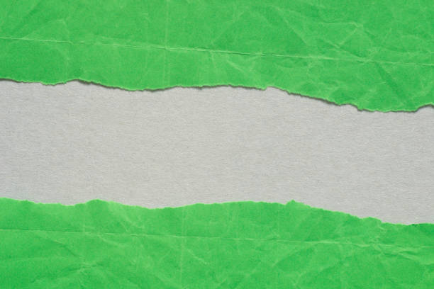 istock green torn paper with copy space on gray background 1074780306