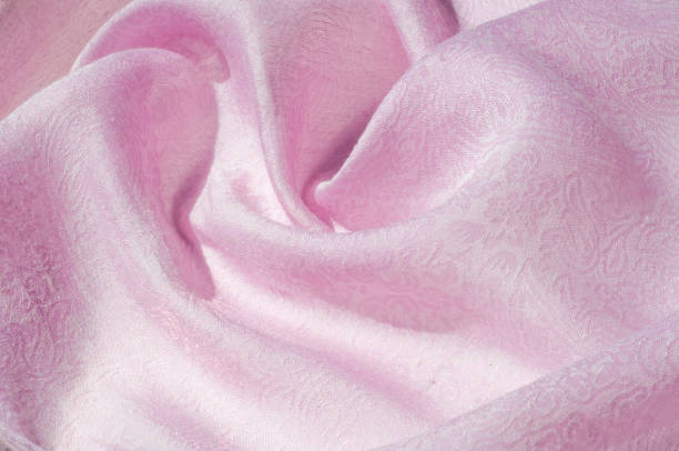 istock Texture, background, pattern. Cloth silk pink. English pink fabric with pink tones and white small floral pattern 1074800322