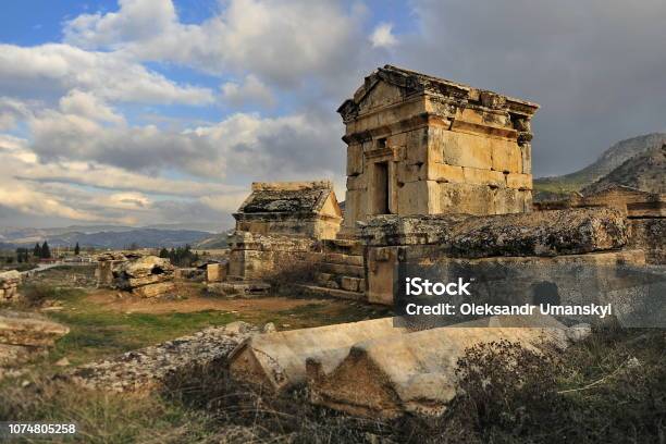 Pamukkale And The Ancient City Of Hierapolis In Turkey Stock Photo - Download Image Now