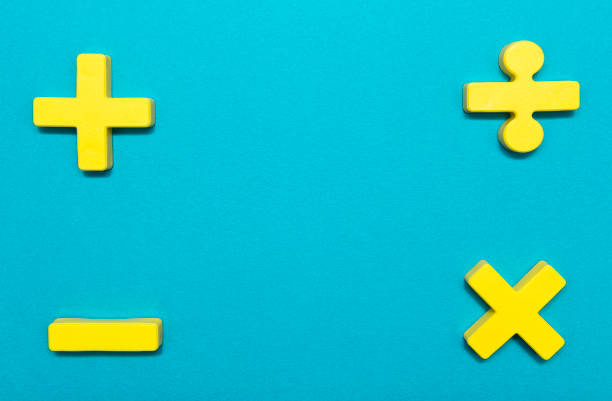 istock Symbols of Four fundamental arithmetic operations, addition, subtraction, multiplication, division 1074811120
