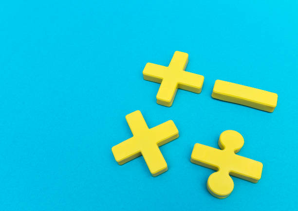 istock Symbols of Four fundamental arithmetic operations, addition, subtraction, multiplication, division 1074811138