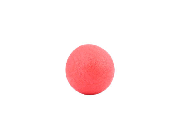 istock Red rubber ball on isolated white background. 1074816826