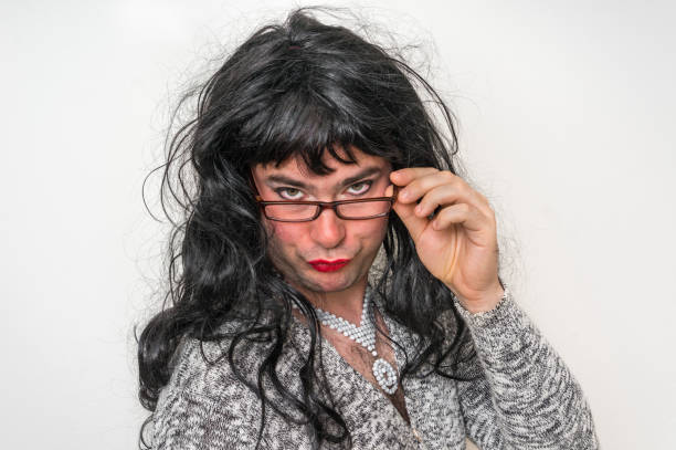 istock Sexy man dressed as woman - transsexual concept 1074826052