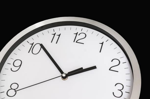 istock Close-up view of clock - deadline and time concept 1074826572