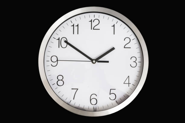 istock Close-up view of clock - deadline and time concept 1074826894
