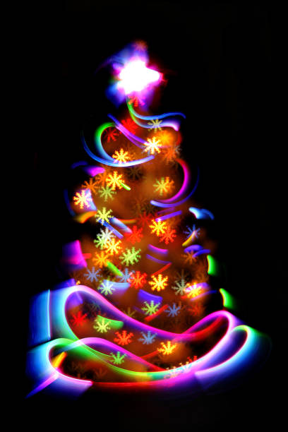 istock xmas tree from the christmas lights 1074830456