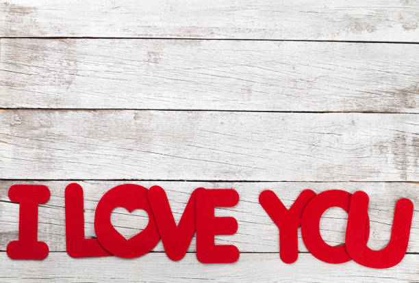 istock Valentines day greeting card with I love you words 1074830962