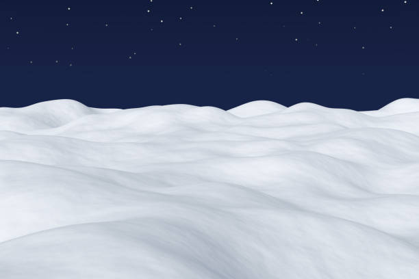 istock White snow field at night winter arctic landscape. 1074839360