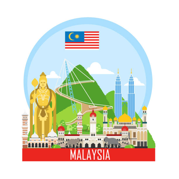 istock Travel background with landmarks of Malaysia 1074840054