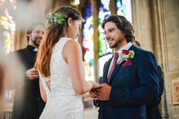 istock Bride and groom at the altar 1074840196