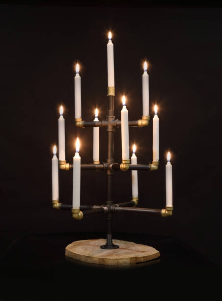 istock Candlestick in the form of a Christmas tree 1074852920