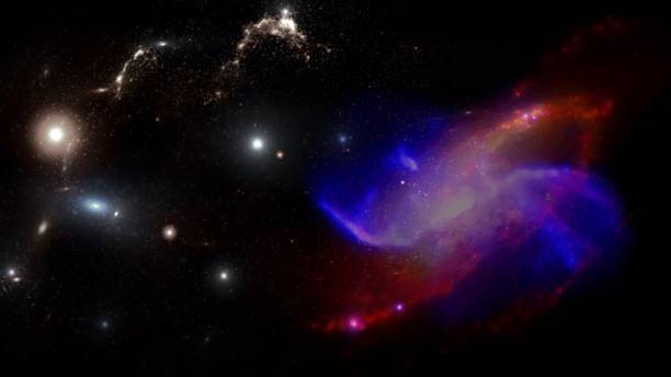 istock Planets and galaxy, cosmos,  physical cosmology, science fiction wallpaper. 1074862202