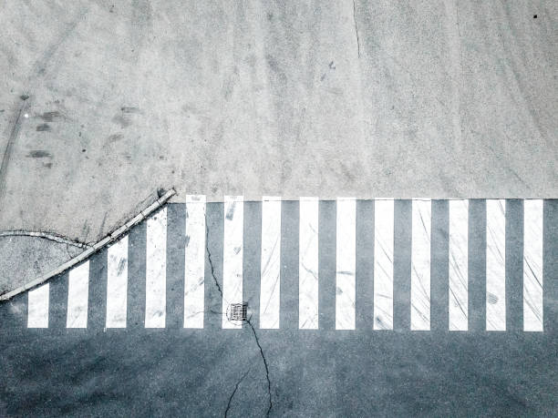 istock Top view of a pedestrian crosswalk 1074865496
