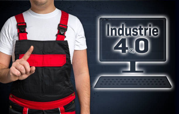 industrie (in german industry) 4.0 and craftsman concept - industrie imagens e fotografias de stock