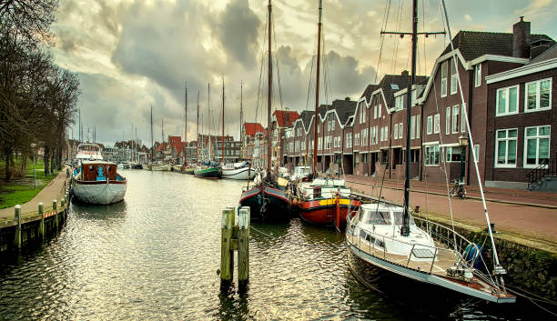 istock Old harbor in Hoorn, Holland 1074878716