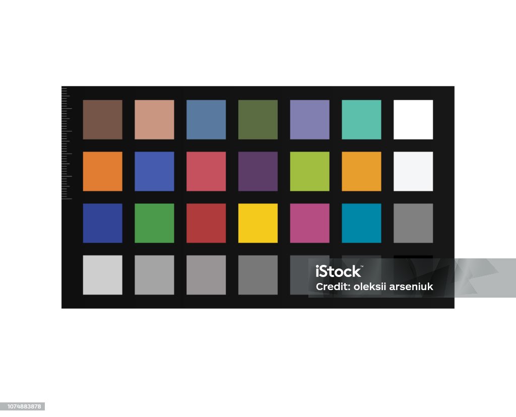Colorchecker Chipchart Kleur Kalibratie Paspoort Voor Postproductie  Stockvectorkunst En Meer Beelden Van Apparatuur - Istock