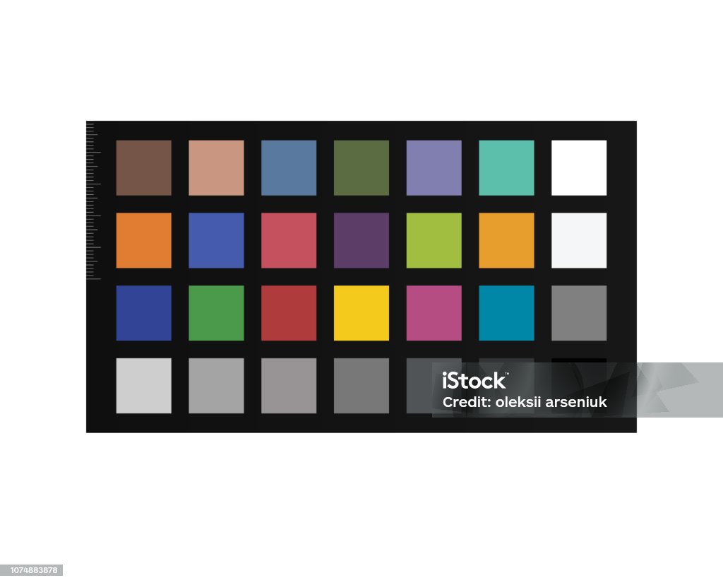 Colorchecker Chipchart Kleur Kalibratie Paspoort Voor Postproductie Stockvectorkunst En Meer Beelden Van Apparatuur - Istock