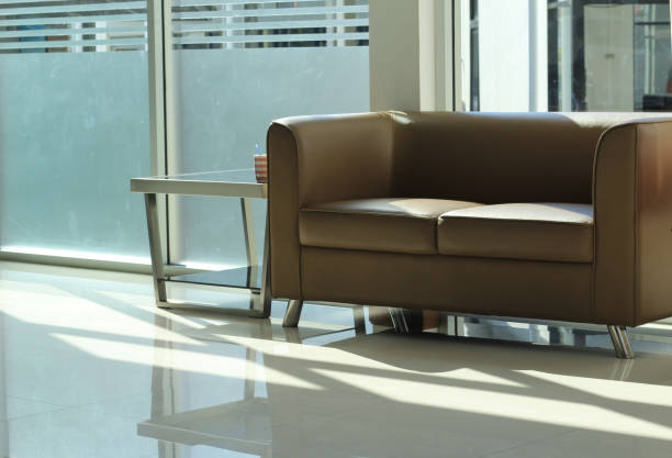 istock The chair brown leather sofa in the room. 1074888542