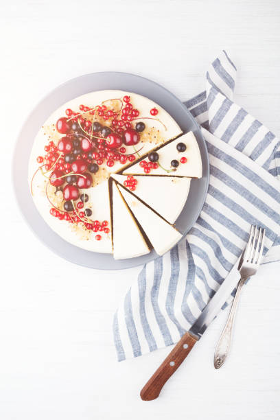 istock Homemade cheesecake with berries. 1074899748