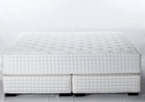 colchão isolado no fundo branco - mattress bed cushion isolated - fotografias e filmes do acervo