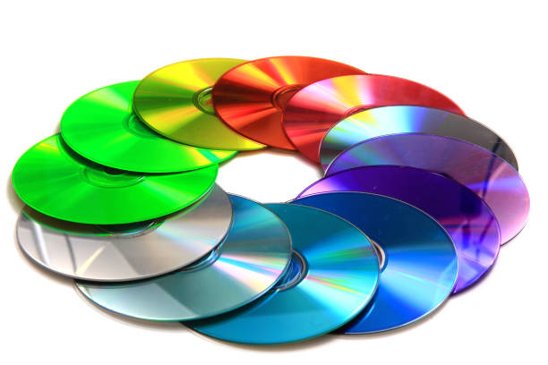 istock color(rainbow)  CD and DVD media 1074903446