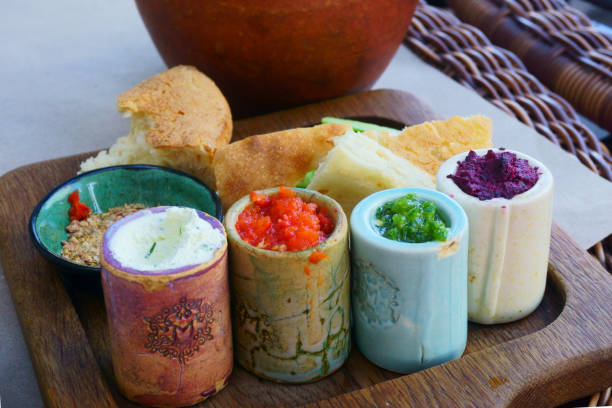 istock Oriental spices and appetizers on a dish 1074905964